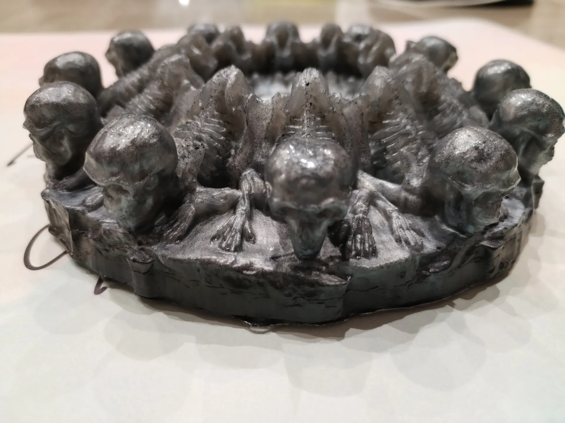 cendrier tête de mort