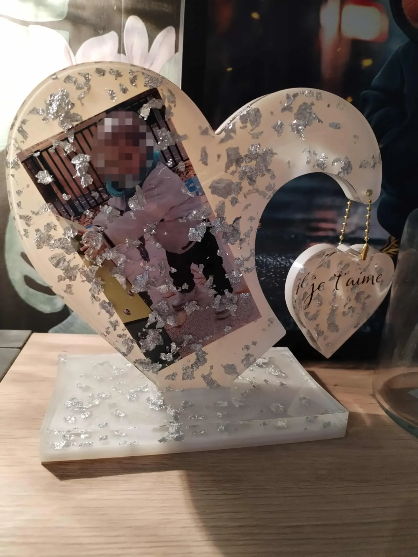 Coeur personnalisé en resine