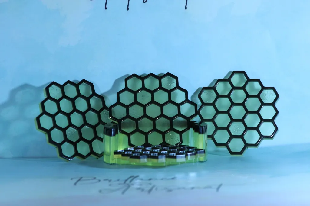 Dessous de verre en résine nid d'abeille